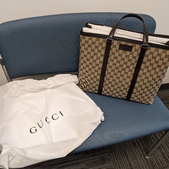 Gucci Unisex Brown Original GG Shopping Tote Handbag 449169 - Picture 3 of 8